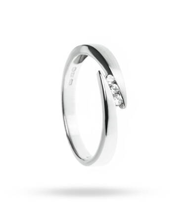 Diamantový prsteň ALO z bieleho zlata 2240855b