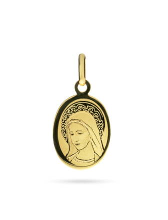 Prívesok Panny Márie zo žltého zlata K6619z