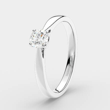 Diamantový snubný prsteň z bieleho zlata R081b 0,190ct