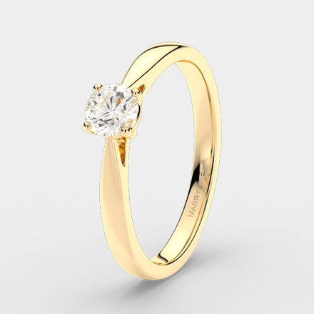 Dámsky briliantový prsteň zo žltého zlata R081ž 0,205ct
