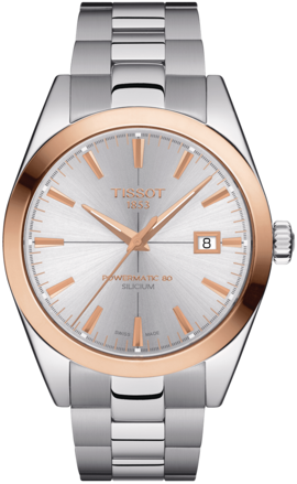 TISSOT GENTLEMAN POWERMATIC 80 SILICIUM SOLID 18K GOLD BEZEL T927.407.41.031.00