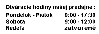 otvaracie hodiny