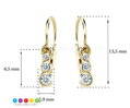 Cutie C2255b BR detské naušnice C2255-10-20-X-2