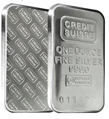 Strieborná tehlička Credit Suiss 100g