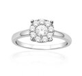 Prsteň z bieleho zlata s briliantami YZ01914   750/1000   0,23ct + darčekové balenie zdarma