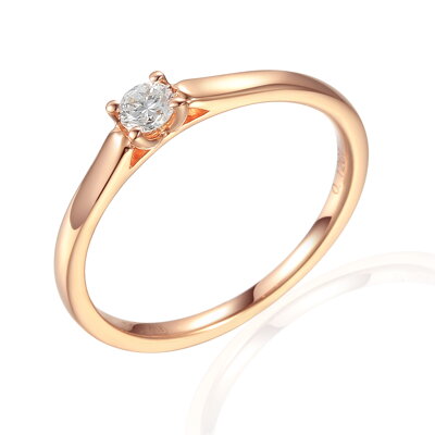 Snubný prsteň z ružového zlata 42332R034 (1691711)