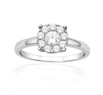 Prsteň z bieleho zlata s briliantami YZ01914   750/1000   0,23ct + darčekové balenie zdarma