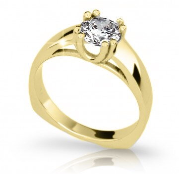 Širší snubný prsteň zo žltého zlata Danfil DF2277 ž + darčekové balenie zdarma