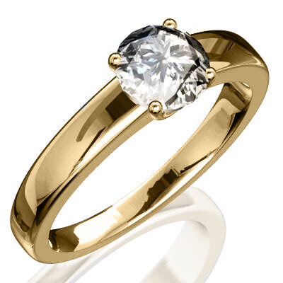 Snubný prsteň zo žltého zlata R075z
