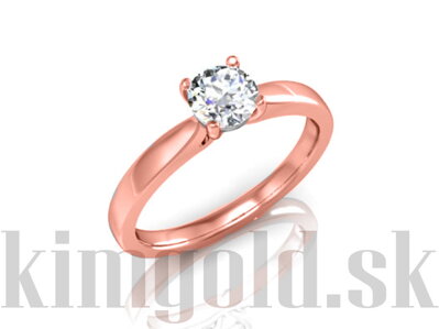 Snubný prsteň R056 z ružového zlata + darčekové balenie zdarma 