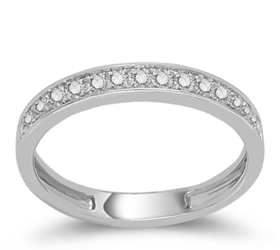 Briliantový prsteň z bieleho zlata 403391