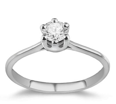 Diamantový prsteň z bieleho zlata 401714