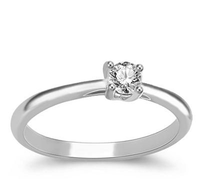 Diamantový prsteň z bieleho zlata 402247 