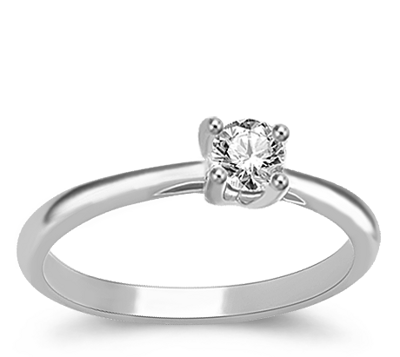 Dámsky prsteň z bieleho zlata 402249 s briliantom 0,30ct