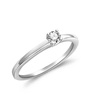 Briliantový snubný prsteň z bieleho zlata RN402273  0,17ct