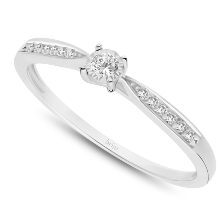   Dámsky prsteň s diamantami b0727