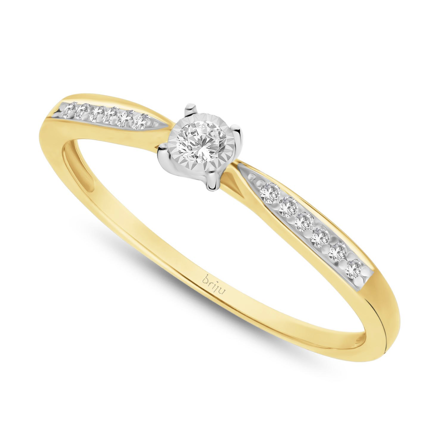 Dámsky prsteň s diamantami b0727