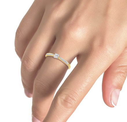 Dámsky prsteň s diamantami b0727