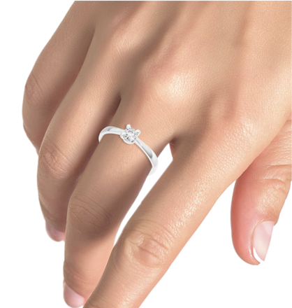 Dámsky prsteň s diamantom B1045