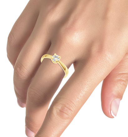 Dámsky prsteň s diamantom B1047