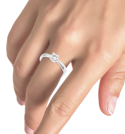 Dámsky prsteň s diamantom B1047