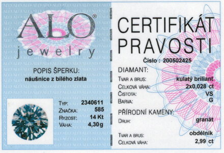 Náušnice ALO Jewelry z bieleho zlata 2340611