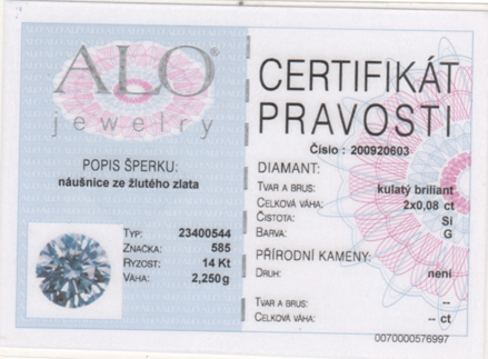 ALO dámske náušnice zo žltého zlata 2340544