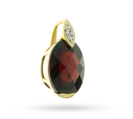 Granátový prívesok ALO Jewelry s briliantmi 200705675