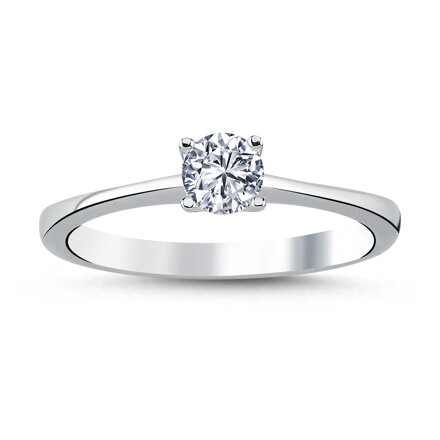 Briliantový prsteň z bieleho zlata 0011030-1255F