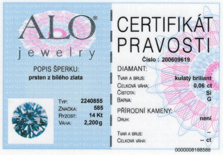 Diamantový prsteň ALO z bieleho zlata 2240855b