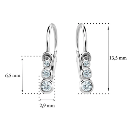 Detské náušnice Cutie C2255bz čr