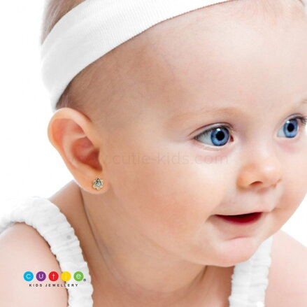 Cutie C2149 žR detské náušnice kvetinky C2149-30-20-X-1 šrobovacie