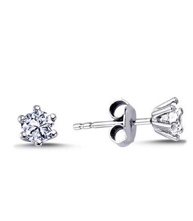 Dámske briliantové náušnice z bieleho zlata BUC06b