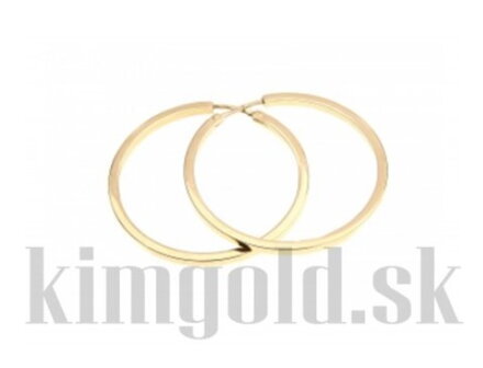 Dámske náušnice zo žltého zlata - kruhy K710 / 2,50 cm