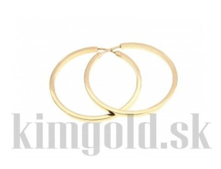 Kreole zlaté náušnice v tvare kruhov K8897