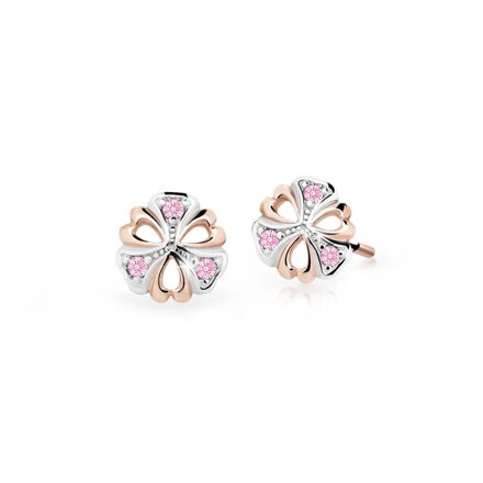 Detské šrobovacie náušničky z ružového zlata 2230rRs