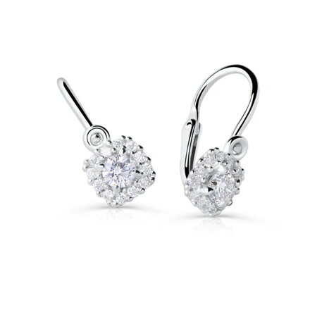 Náušnice pre deti z bieleho zlata 5543bB