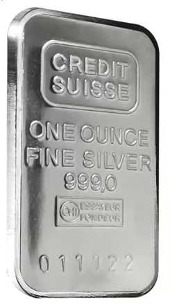 Strieborná tehlička Credit Suiss 100g
