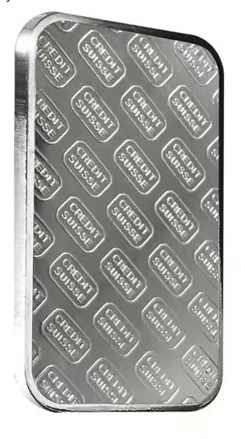 Strieborná tehlička Credit Suiss 100g