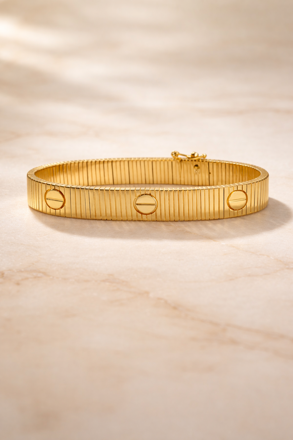 Dámsky pevný náramok zo žltého zlata K504 