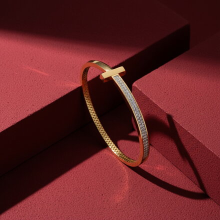 Kruhový náramok T zo žltého zlata K1699