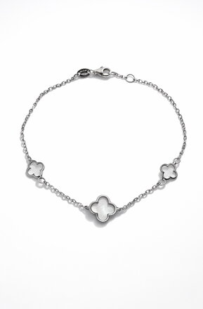 Dámsky náramok s perleťovým štvorlístkom K1544xb