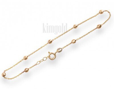 Dámsky zlatý náramok s guličkami K563z