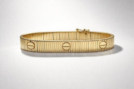 Dámsky pevný náramok zo žltého zlata K504 