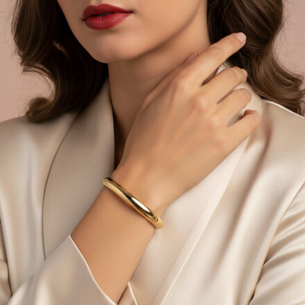 Kruhový náramok zo žltého zlata K1671