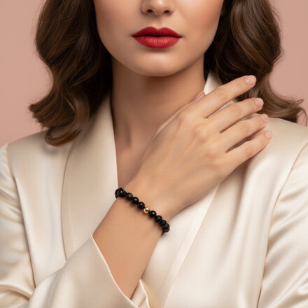 Guličkový náramok s onyxom RH03