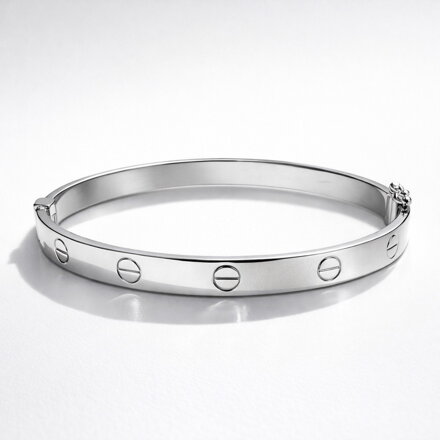 Dámsky náramok z bieleho zlata LOVE  V025b