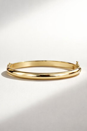 Pevný kruhový náramok žlté zlato V082