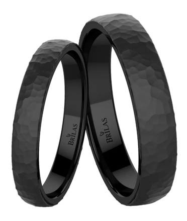 Čierna titánová obrúčka Obsidian Black Titan
