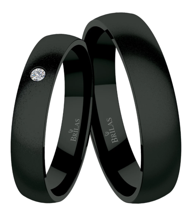 Čierna titánová obrúčka B03